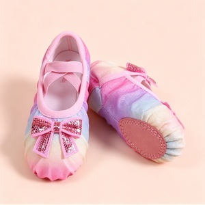 Zapatos de Ballet con Lentejuelas para Niñas, Suela Blanda, Calzado de Práctica, Rosa, Morado, con Lazo, para Clases de Danza China para Niñas Pequeñas - Product Image 3