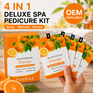 Prodotti personalizzati coreani per la cura della pelle Pedicure Kit per piedi Spa crema idratante per il corpo di lusso Set regalo 4 Step Spa Pedi in una scatola - Product Image 1