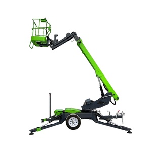 Plataforma Elevadora Hidráulica Articulada Remolcable KCCL, Plataforma de Trabajo Aérea Telescópica, Alimentación CA, 12 m, Acero al Carbono - Product Image 1