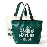 Sacs de courses promotionnels en PP tissé écologique, taille personnalisée, longueur de poignée sur mesure, recyclables et réutilisables