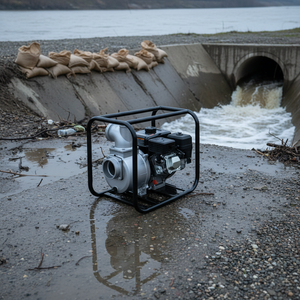 Bomba de Agua Portátil de Gasolina de 4 Pulgadas, 8.5 HP, 80 m³/h, 60 m de Altura de Elevación, para Riego Agrícola y Drenaje de Inundaciones - Product Image 1