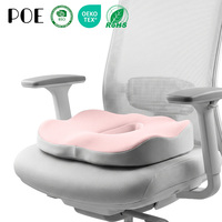 Coussin de siège ergonomique en mousse à mémoire de forme pour le coccyx, pour soulager les douleurs du coccyx, base antidérapante