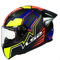 Casque Ls2 pour homme et femme, taille plus, taille king, casque de moto anti-buée, casque intégral pour toutes les saisons, FF353, casque pour tête large
