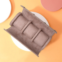 Étui de voyage vintage beige pour montres, en cuir PU de luxe, portable, écologique, organiseur de montres pour hommes