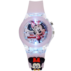 Đồng hồ đeo tay trẻ em Aunen Superhero Minnie <span class=keywords><strong>Mickey</strong></span>, chất liệu PVC, pin Lithium, đèn flash, phát sáng, hình Người Nhện dành cho bé trai bé gái - Product Image 6