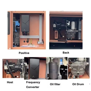 Superior 220V 30bar Silent Dryer Screw Steel <b>Portable</b> 7.5KW <b>Air</b> <b>Compressor</b> with Core Motor and PLC Gas Powered - Product Image 3