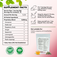 Tisane Chinaherbs en gros GMP saveur framboise rouge menthe verte gingembre pour l'équilibre hormonal et l'amélioration du cycle menstruel