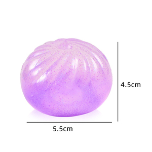 Juguetes Blandos de TPR con Forma de Dumpling, con Purpurina y Lentejuelas de Cristal, Bolas Antiestrés Coloridas, Juguetes para Apretar, Juguete para Aliviar el Estrés - Product Image 6