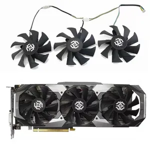 3pcs原装87毫米GTX 1070 X-游戏GPU冷却器，适用于Zotac Geforce GTX 1060 1070 X-游戏图形冷却风扇