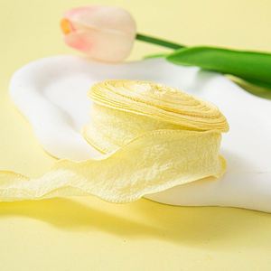 Top Selling Vintage 2.5cm Wavy Edge Crinkle Ribbon for Gift Wrapping & Bouquet Decor 10 Yards/roll - Product Image 3