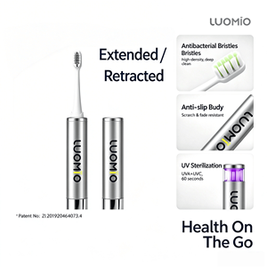 LUOMIO Brosse à dents stérilisante rétractable, stérilisation UV en 60 secondes, étui de voyage portable, compact, essentiels pour la santé bucco-dentaire - Product Image 2