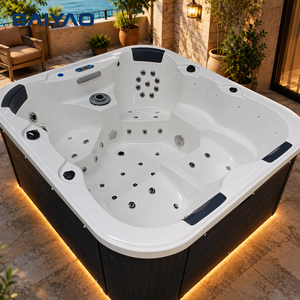 Spa <span class=keywords><strong>Jacuzzi</strong></span> extérieur en acrylique pour 4 personnes <span class=keywords><strong>avec</strong></span> jets de massage, fabrication OEM/ODM 2026 - Product Image 4
