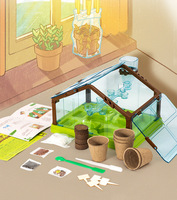 Kit de culture d'herbes modernes en PVC écologique et léger avec pots de démarrage DIY pour jardin bonsaï, pour usage intérieur (sol/bureau) avec arrosage