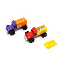 Coupe-crayon en forme de camion, pour enfants, papeterie scolaire, bricolage, jeu de blocs de construction éducatifs, taille-crayon