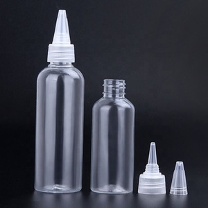1Oz 2Oz 3Oz 4Oz 5Oz 6Oz 7Oz 8Oz Clear Pet Plastic Squeeze Hair Oil <b>Bottles</b> With Twist Cap Needle Tip Nozzle - Product Image 4