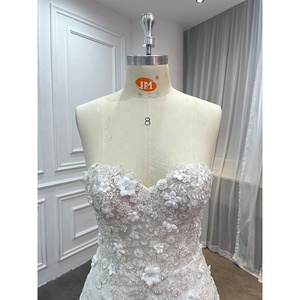 Noble Bride-vestido de novia modesto con diamantes de imitación para mujer, vestido de novia de cola larga, cola larga, blanco, ceñido, 2022 - Product Image 5