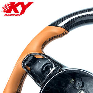 Volant sport en cuir et fibre de carbone personnalisé pour Mercedes AMG Classe C C63 E63 S63 S65 S63L GLC63 GLC63S W205 W204 S300 - Product Image 2