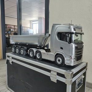 รถบรรทุก SANJOYO K770S-102 RC พร้อมรถพ่วงแบบเทท้าย ขนาด 1:14 ควบคุมด้วยรีโมทไฟฟ้า รถดั๊มพ์โลหะ ของสะสมสำหรับงานอดิเรก - Product Image 1