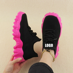 Zapatos de mujer Sneakers da <span class=keywords><strong>donna</strong></span> con tacco grosso <span class=keywords><strong>scarpe</strong></span> Casual di tendenza alla moda con suola spessa con plateau superiore personalizzabile Design <span class=keywords><strong>a</strong></span> <span class=keywords><strong>calzino</strong></span> - Product Image 1