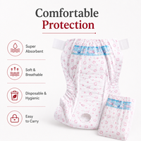 Couches jetables OEM pour chien femelle, film PE, super absorbantes, douces, respirantes, avec noyau en pâte SAP, languettes ajustables et ouverture flexible pour la queue