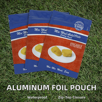 Sachet Doypack en aluminium sans BPA avec impression héliogravure, fermeture éclair, résistant aux hautes températures 121°C ℃   Pochette de cuisson pour l'emballage des Moin Moin