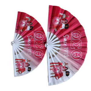 Wholesale Custom Printed Nylon Plastic Handheld Foldable Fan Advertising Wedding Plastic Craft