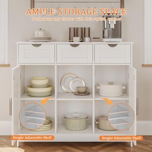 Modern minimalist solid wood tableware storage cabinet, large capacity <b>kitchen</b> wall-mounted cabinet, household integrated - Product Image 4