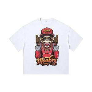 Crew Neck Luxury Heavy Cotton Tshirt <b>Boxes</b> Digital Print Logo White Tshirt - Product Image 4