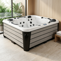 Baignoire de massage d'angle moderne en ABS, hydrothérapie, écologique, pour villa, prix usine, vente chaude