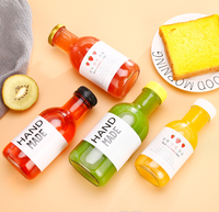 Botol kaca berlabel 350ML 500ML untuk saus panas minuman jus anggur susu air minuman lainnya