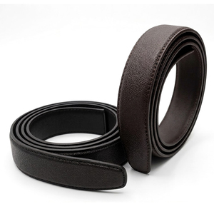 Sangle de ceinture de remplacement en cuir de vache véritable noir d'origine coréenne, 30 mm x 130 cm, design sans trous pour boucle automatique à cliquet - Product Image 4