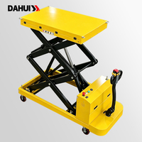 Chariot à main autoportant portable de 300 kg à 500 kg, plateforme de levage hydraulique avec roues, plateforme de chargement de matériaux