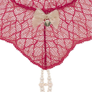 Sous-vêtements pour femmes en dentelle extensible <span class=keywords><strong>italienne</strong></span> fine, string à double rangée de perles, string sexy pour femmes - Product Image 2