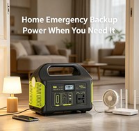 Station d'alimentation portable multifonctionnelle avec batterie LiFePO4, onduleur à onde sinusoïdale pure, compresseur d'air, charge solaire et démarreur de secours