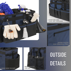 Bolsa Organizadora Azul Marino con Asas y Correa para el Hombro, para Limpieza y Cuidado del Hogar - Product Image 3