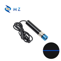 Module de diode laser à ligne bleue à mise au point réglable D18mm 450nm 50mW 100mW 5V 12V 24V de haute précision de qualité industrielle pour l'indication