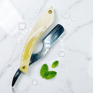 Rasoir à lame unique en acier inoxydable de haute qualité IKZARSA avec manche en os de buffle pour hommes, usage en salon de coiffure, rasage du visage et du corps - Product Image 6