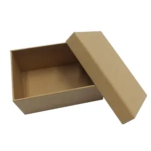 Custom Kraft Gift Box With Lid For Sachet Present Recycled Brown Cardboard Box Makeup Packaging Box