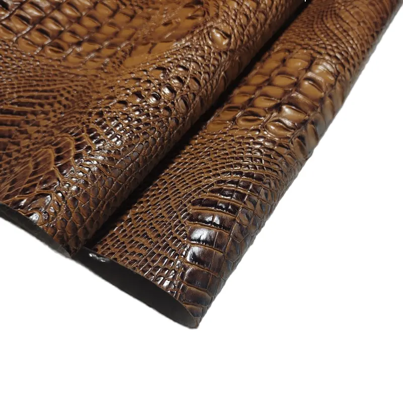 Cuir artificiel en peau de crocodile bicolore pour textiles de maison Sacs Parapluies Décorations Artisanat