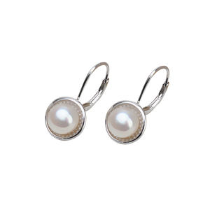 Boucles d'oreilles pour femme en argent S925, 10-13 perles, design personnalisé de chapeau de fleurs, accessoires de bricolage, support vide, série 990, bijoux en perles - Product Image 5