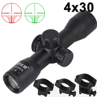 Optical Sight 4X30 Metal Red Green Cross Hair for Outdoor Hunting and Shooting Competitions Waterproof & Shockproof