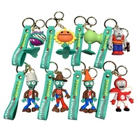 Porte-clés 3D en PVC Caoutchouc Plante vs. Zombie, Pendentif pour Sac à Dos, Sac à Main, pour Hommes et Femmes, Porte-clés de Voiture, Cadeau pour Couple