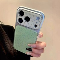 Nouvelle coque de téléphone pour filles, design brillant en verre, motif floral lys, pour iPhone 13 14 15 16 17 Pro Max, coque anti-rayures