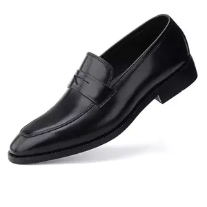 Chaussures pour hommes italiens Mocassins Penny Chaussures plates confortables et souples en cuir véritable