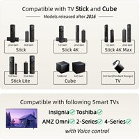 Télécommande de remplacement pour tous les appareils Fire TV - Commande vocale, compatible avec TV Stick, Cube, Insignia, Toshiba Smart TVs