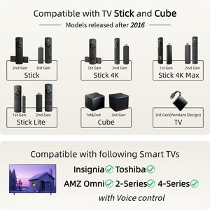 Télécommande de remplacement pour tous les appareils Fire <span class=keywords><strong>TV</strong></span> - Commande vocale, compatible avec <span class=keywords><strong>TV</strong></span> Stick, Cube, Insignia, Toshiba Smart TVs - Product Image 2