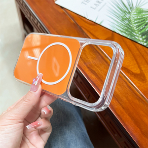 Coque de téléphone rigide magnétique transparente en acrylique dépoli pour <span class=keywords><strong>iPhone</strong></span> 17 Pro Air, coque Orange sans fil pour <span class=keywords><strong>iPhone</strong></span> 17 Pro Max - Product Image 3