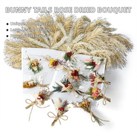 Kit Bahan Kerajinan Ukir Daun Campuran DIY, Daun Kapas Hijau Kering, Bunga Berurat, Bingkai Lilin, Embossing, Hari Ibu, Paskah