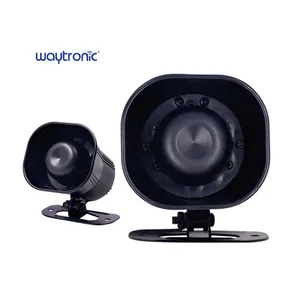 Altavoz de bocina para exteriores, dispositivo con sirena impermeable de 12V de CC, 116dB, 10W, Mp3, alarma de máquina de voz