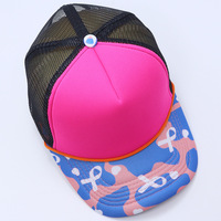 Print Trucker Pet voor Dames, Mesh Achterkant, Boutique Baseball Pet, Tweekleurige Trucker Pet, Lege Pet met Mesh Achterkant voor Aangepast Logo, OEM/ODM